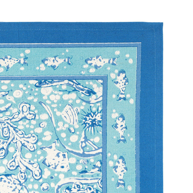 La Mer 100% Cotton Rectangle Placemats, Blue
