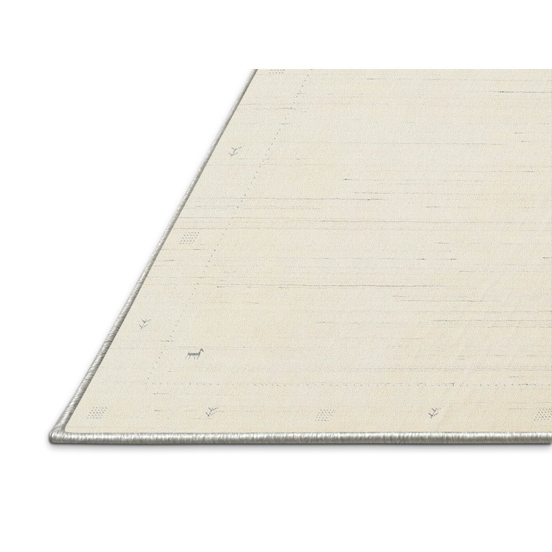 Surface beige contemporaine tapis, Rectangle 5 pi x 7 pi