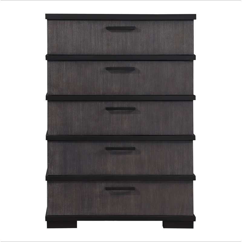 Mobilier de chambre à coucher à 2 tons avec finition brun et noir