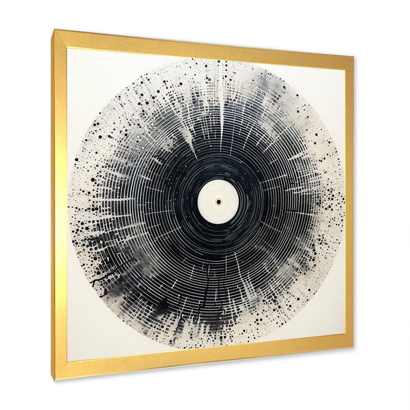 Vinyle disque vinyle Serenade III, Cadre doré à une seule photo, H 36 po x l 36 po x P 1,5 po