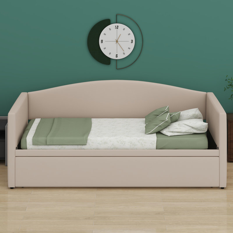 Lit de jour avec couchette extensible, Beige