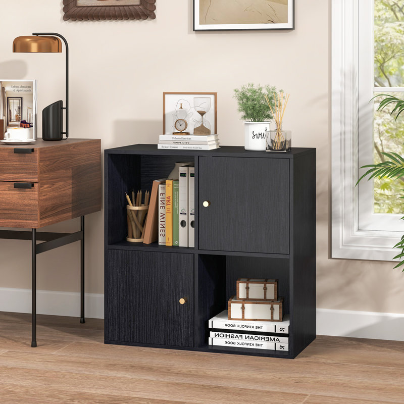 60cm H x 60cm W Cube Bookcase, Black