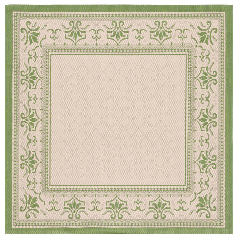 Saboun Performance Oriental Indoor/Outdoor Area Rug, Square 6'7"