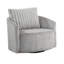 Chaise pivotante Joni avec revêtement en chenille grise et rembourrage confortable en bois massif revêtu de contreplaqué pour le bureau à domicile