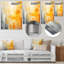 Panneau solaire jaune, collage de lumière du soleil III - Collages abstraits, art mural en métal-352050080