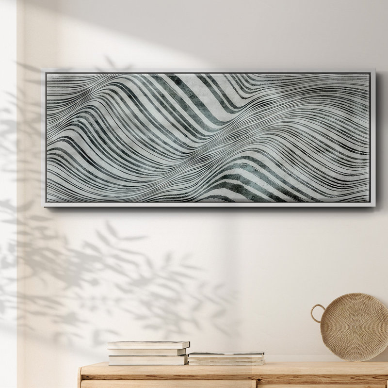 Forme de la mer - Framed Canvas, 12" H x 30" W