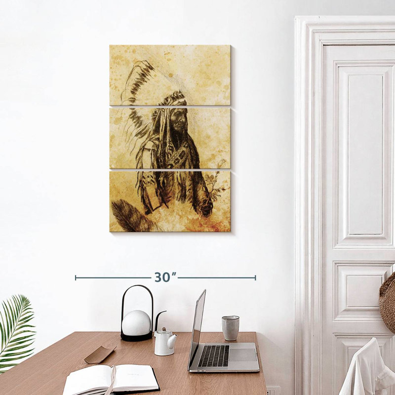 Lelar Sitting Bull, 32" H x 20" W
