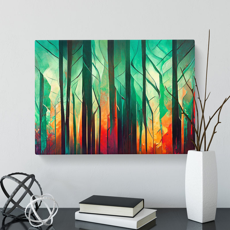 Exciting Abstract Forest Vol.3 - Wrapped Canvas Print, 35cm H x 50cm W x 3cm D