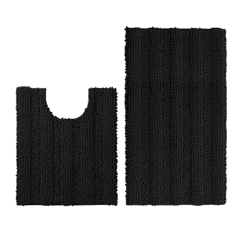 Abbieleigh Chenille Non-Slip, Black