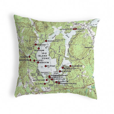 Nautical Map Outdoor Throw Pillow