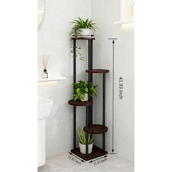 Arlmont & Co. 5-Tier Metal Plant Stand Indoor Corner Shelf For Multiple ...
