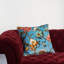 Artemis Velvet Throw Square Pillow Cover & Insert in Azure