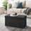 Banc de rangement pliant avec repose-pieds et couvercle rabattable