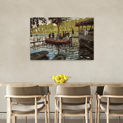 La Grenouillere 1869 Classic Coastal Summer Wall Art Print by Claude Monet - Wrapped Canvas Print