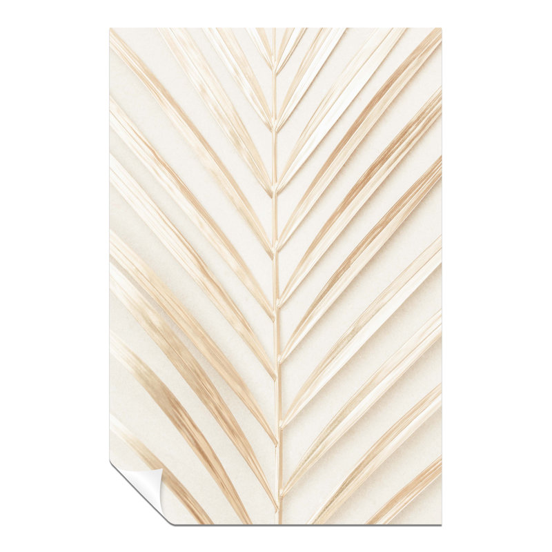 Golden Palm Leaf - No Frame Print, 76cm H x 51cm W x 1cm D