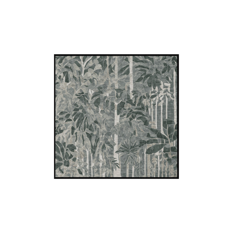 Machine Washable Gray Area Rug, Square 3'