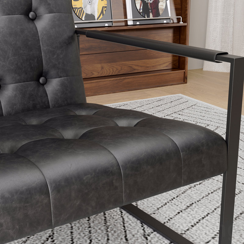 Chaise d'appoint avec repose-pieds, fauteuil d'appoint rembourré en tissu de style moderne, canapé en tissu de lin avec repose-pieds