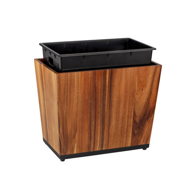 Canopy Acacia Wood 16qt Wastebasket With Liner (designed By Taniya Nayak)