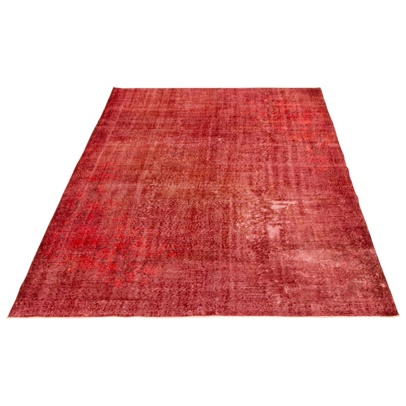 Nataysia One-of-a-Kind 6'8" X 9'10" 2000s Wool Area Rug in Dark Red