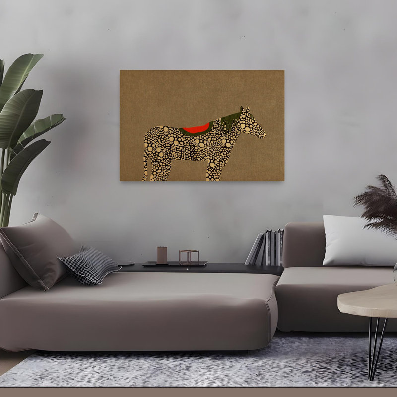 Impression d'art mural cheval fantaisiste moderne, 32" H x 48" W