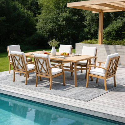 Outdoor Eucalyptus Solid Wood Dining Set