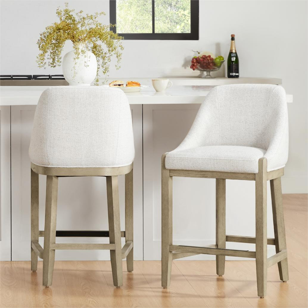 Daigle Barstool, Nathan Wheat Tweed, 2