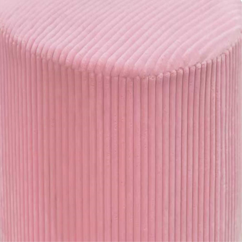 Repose-pieds plein Corduroy Upholstery, Pink
