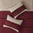 Luxurious 7-piece Faux Suede Bedding Set, Cal King, Red, Transitional Design