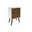 18" Nightstand In White And Rustic Brown (2-Drawer)-1832098148