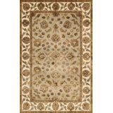 Agra Hand Knotted Oriental Area Rug in Camel/Brown