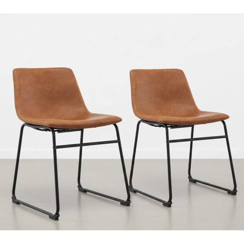 Chaise de salle à manger Collin en similicuir (lot de 2)