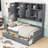 Wooden Daybed with Two Drawers, Shelves and All-in-One Cabinet-1495349638-1495349636
