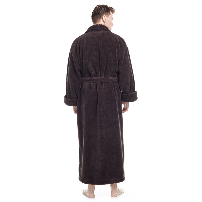 Peignoir en molleton pour cheville avec poches, Grand / Très grand, Anthracite