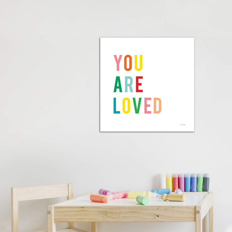 «You Are Love» par Ann Kelle, reproduction d'art textuel, Toile tendue, H 12 po x l 12 po x P 1,5 po