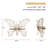 Butterfly Shaped Metal Outdoor Patio Chair, Decorative Hollow Iron Garden Accent Bench for Yard Porch Balcony, Multiple Color Options-460349917