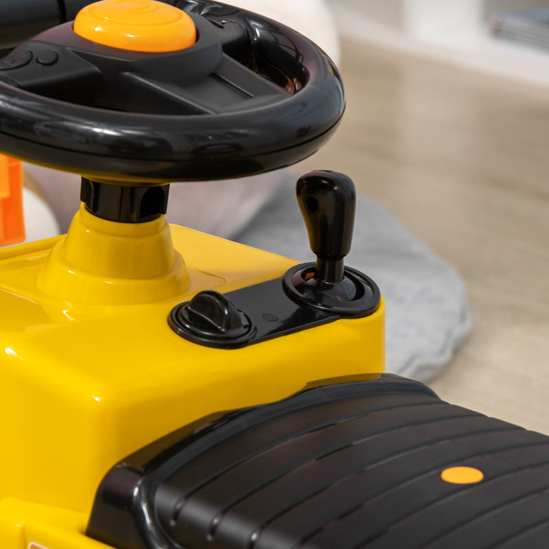 Yellow Forklift Ride-On Construction Toy for Kids