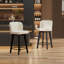 Tabouret de comptoir pivotant rembourré en bois massif (ensemble de 2)-1775782966