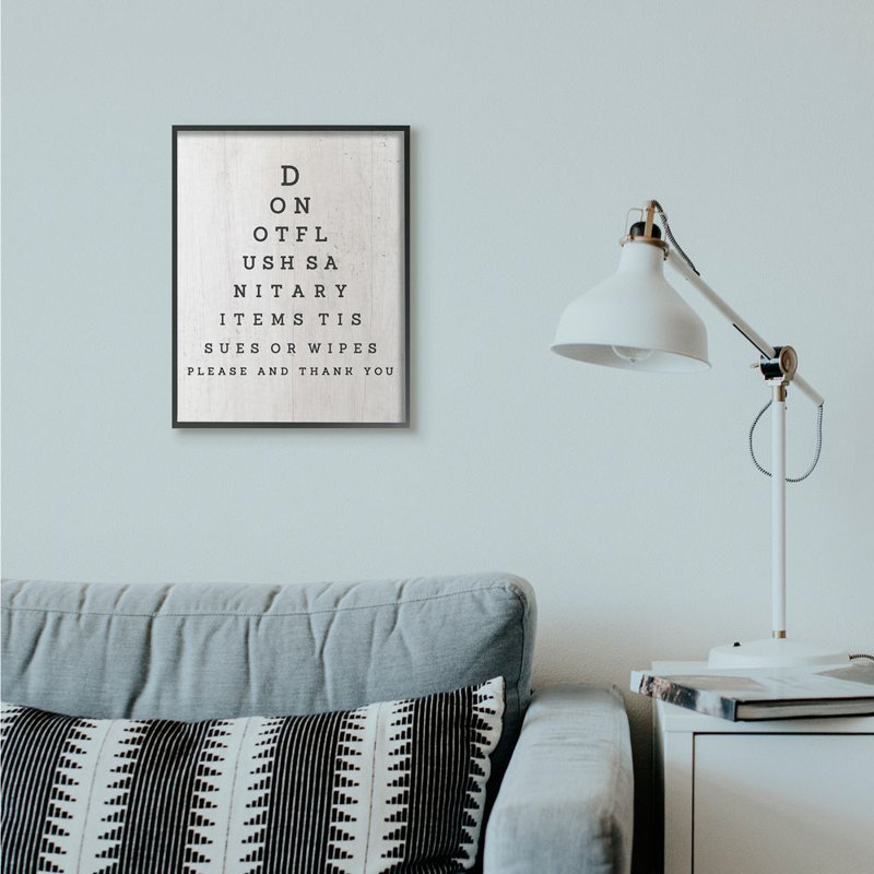 " Eye Chart " by Daphne Polselli, 20" H x 16" W x 1.5" D, Midnight Black Framed Giclee