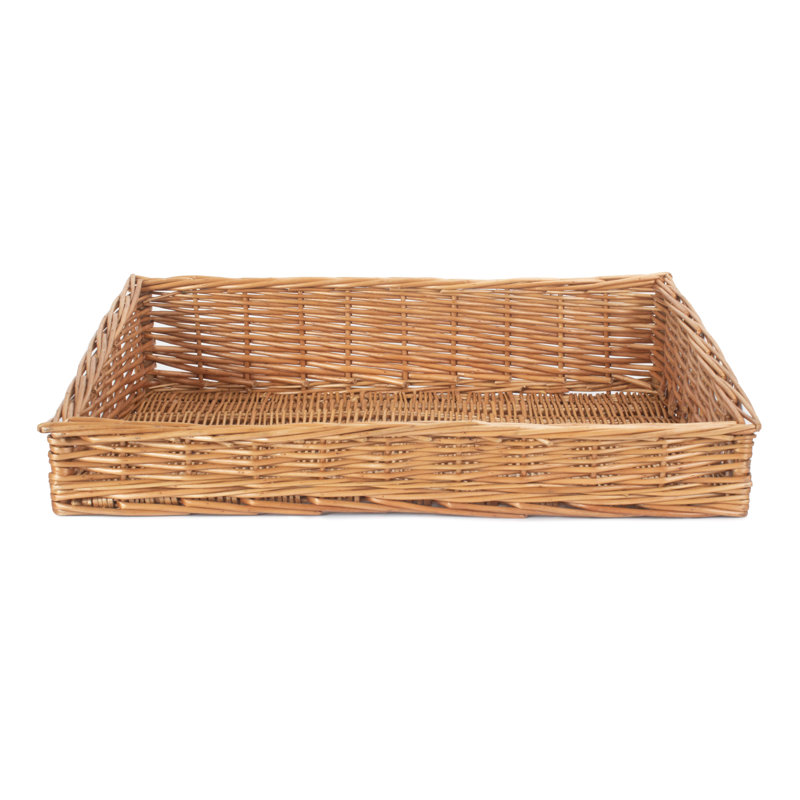 Willow Flat Display Tray Basket, Large