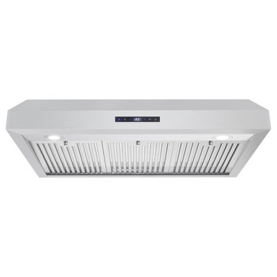Hotte de cuisinière sous armoire Cosmo Haven de 36 po, avec conduit, éclairage DEL, commandes tactiles, filtres permanents, acier inoxydable
