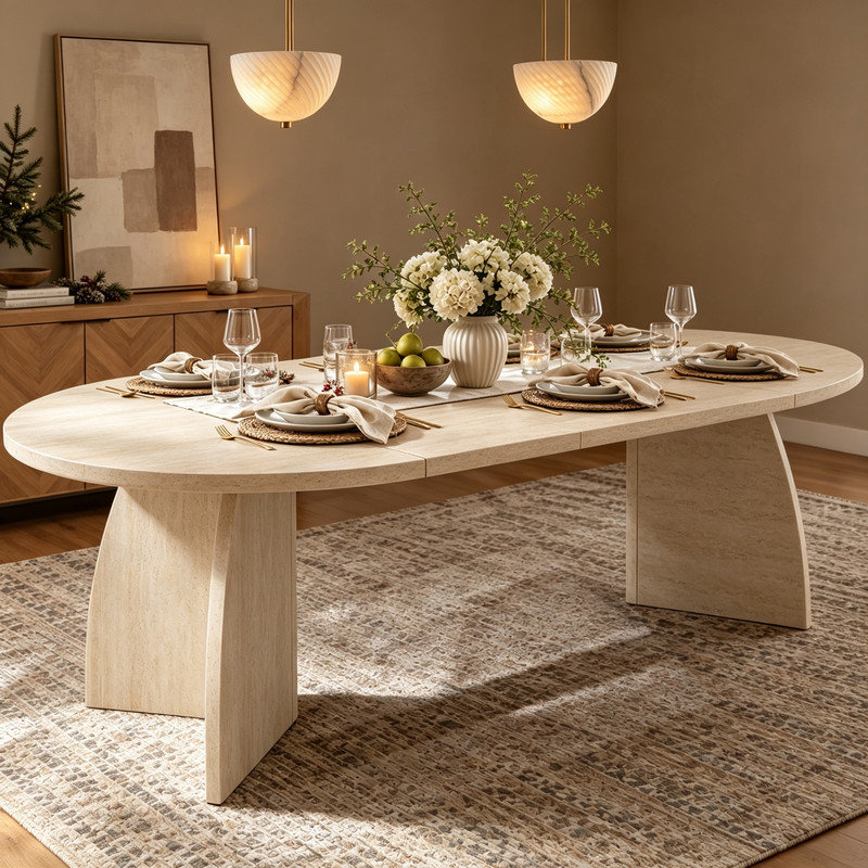 180.01 cm Extendable Dining Table, Natural