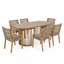Ensemble de salle à manger de patio moderne en bois d'acacia pour 6 personnes Decia-132538959