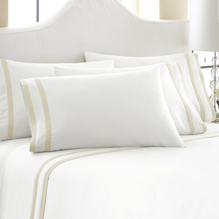  1000 Thread Count Striped Cotton Blend Sateen Sheet Set