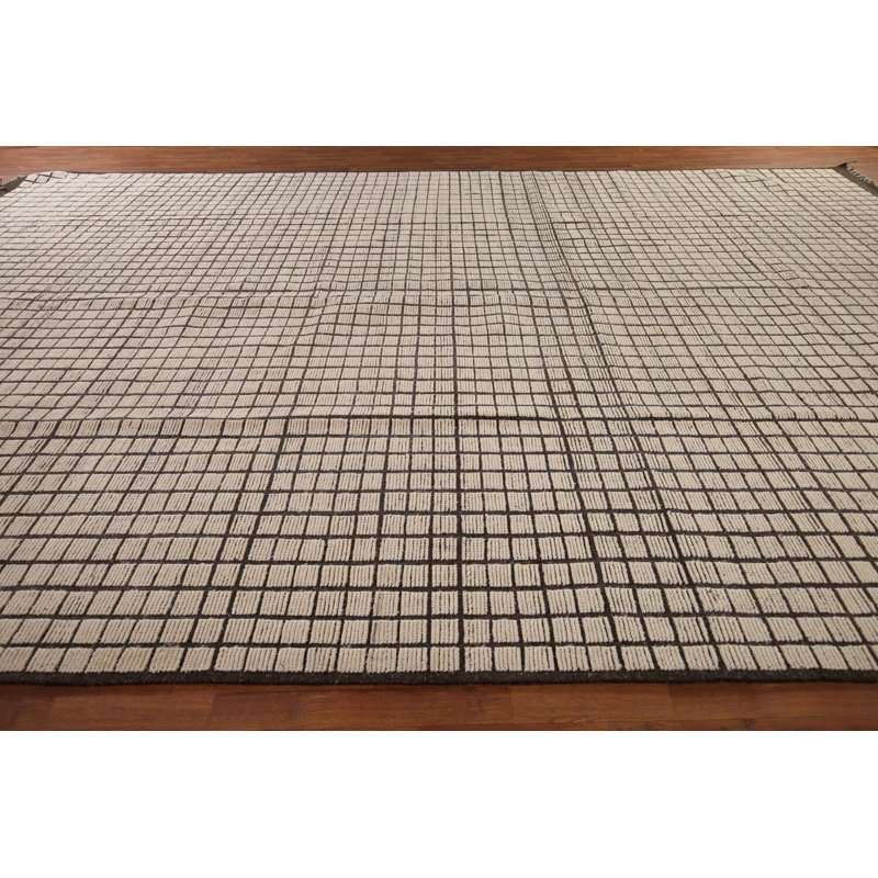 All-Over Checkered Moroccan Modern Large Rug 12x19