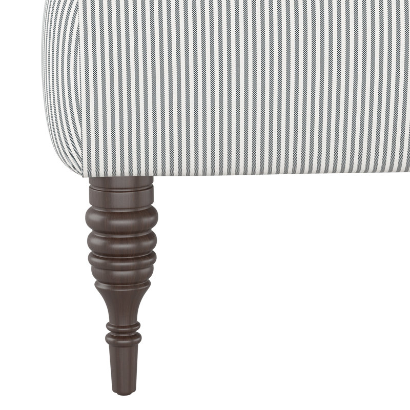 Upholstered Armchair, Oxford Charcoal Stripe, Oxford Stripe Charcoal