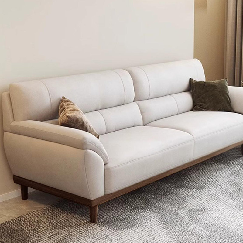 Canapé japonais simple en bois massif, H 34,25 po x l 110,23 po x P 35,43 po, 4