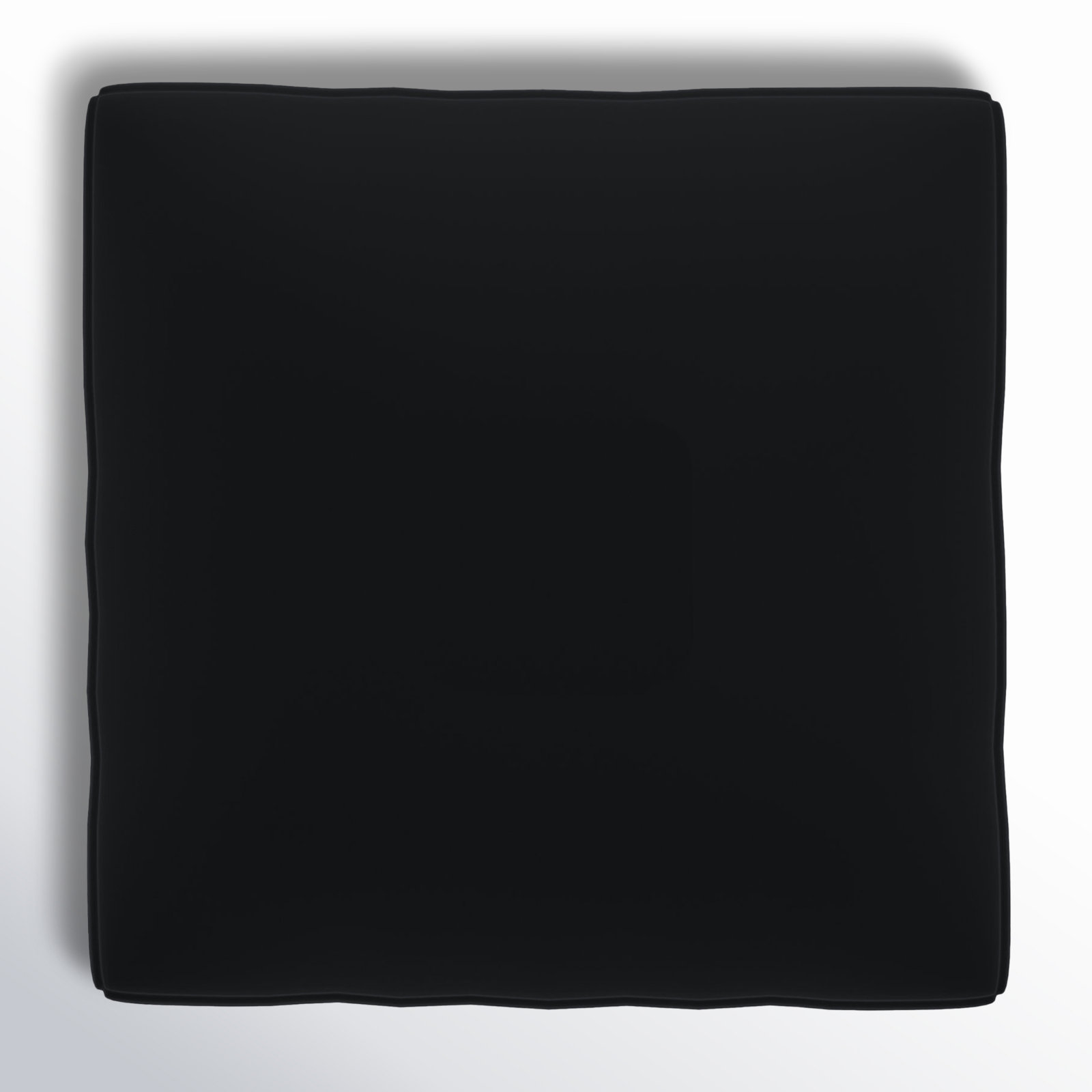 Praia Sunbrella Outdoor Ottoman, Canvas Black Sunbrella® Canvas