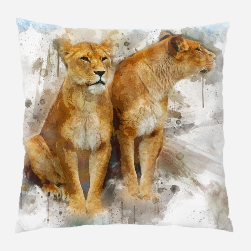 Coussin lioness Florentia, Microsuède, Intérieur