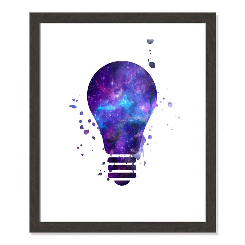 Décoration murale pour enfants light vagues, H 26,5 po x l 22,5 po x P 0,63 po, Cadre plat à grain de bois noir