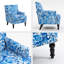 Chaise d'appoint rembourrée, fauteuil rétro et garniture cloutée pour le salon